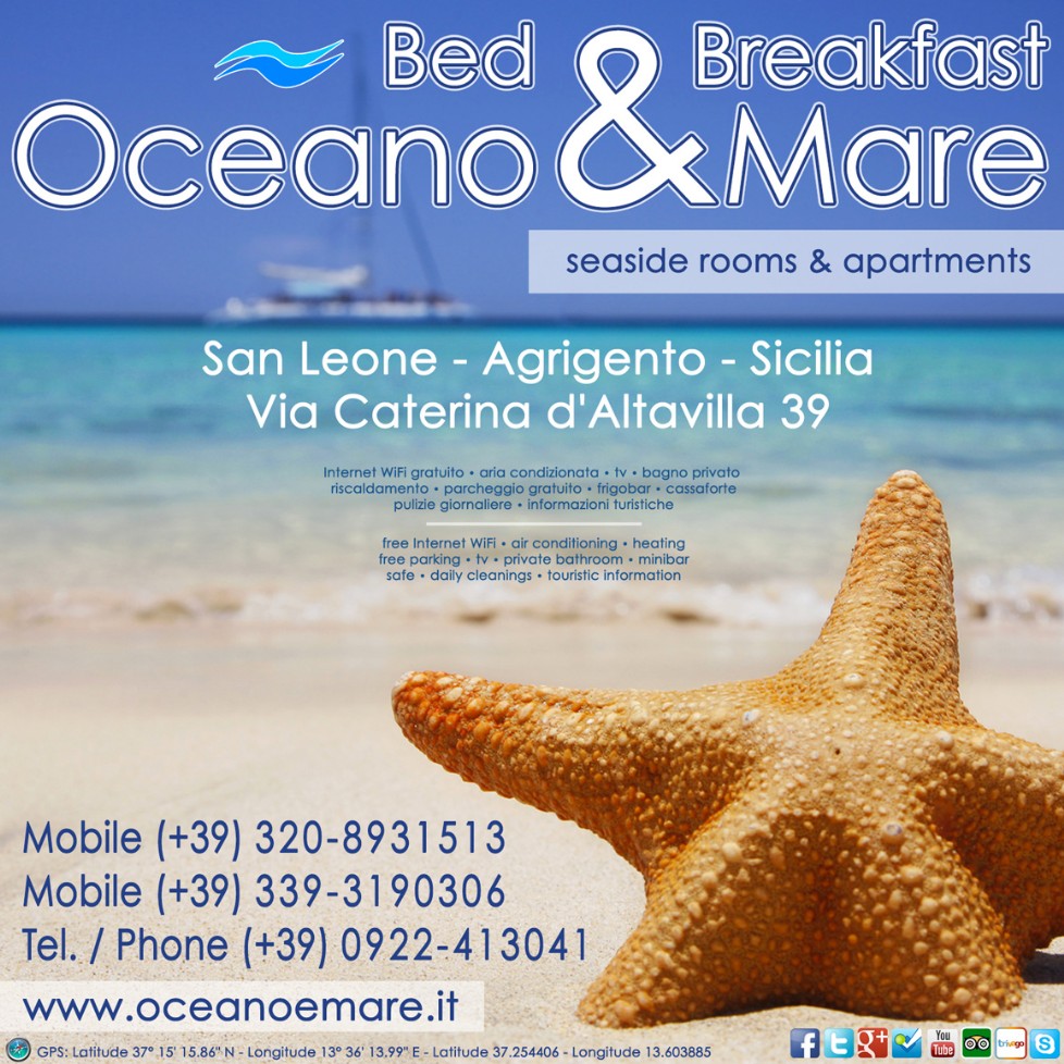 B&B Oceano&Mare Agrigento Bed and Breakfast OCEANO&MARE Agrigento